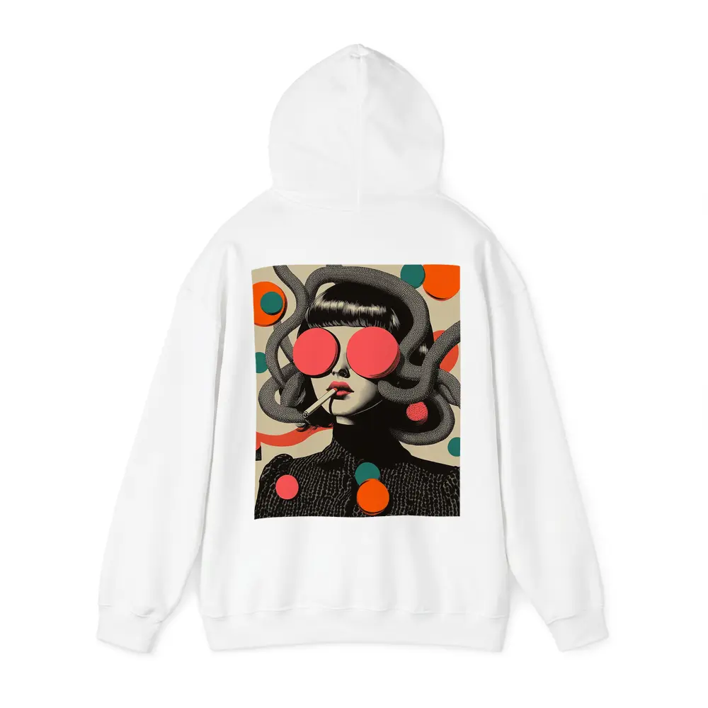Retro Pop Art Woman Smoking Surreal Collage – Hoodies