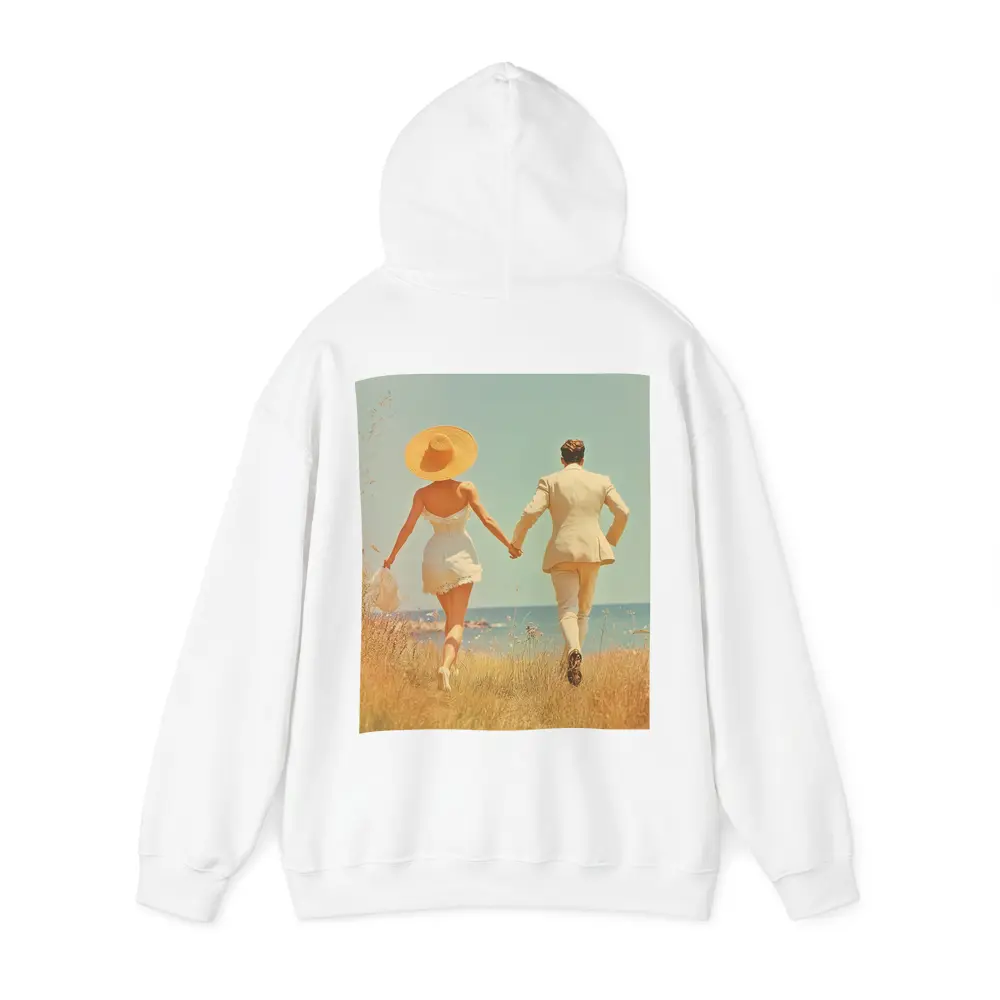 Couple Holding Hands Walking Toward Ocean – Hoodies