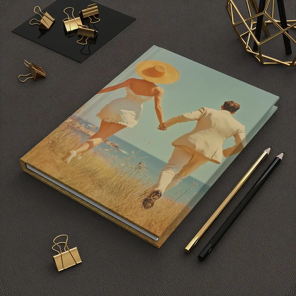 Couple Holding Hands Walking Toward Ocean – Notebooks