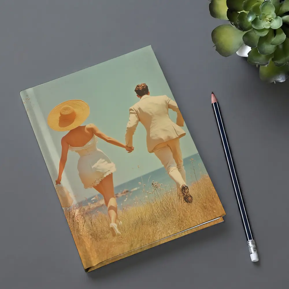 Couple Holding Hands Walking Toward Ocean – Notebooks