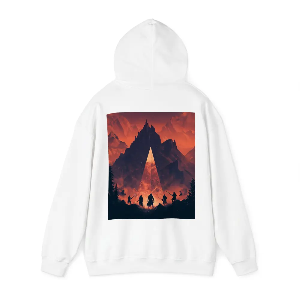 Warriors Before Glowing Portal Mountain Fantasy – Hoodies