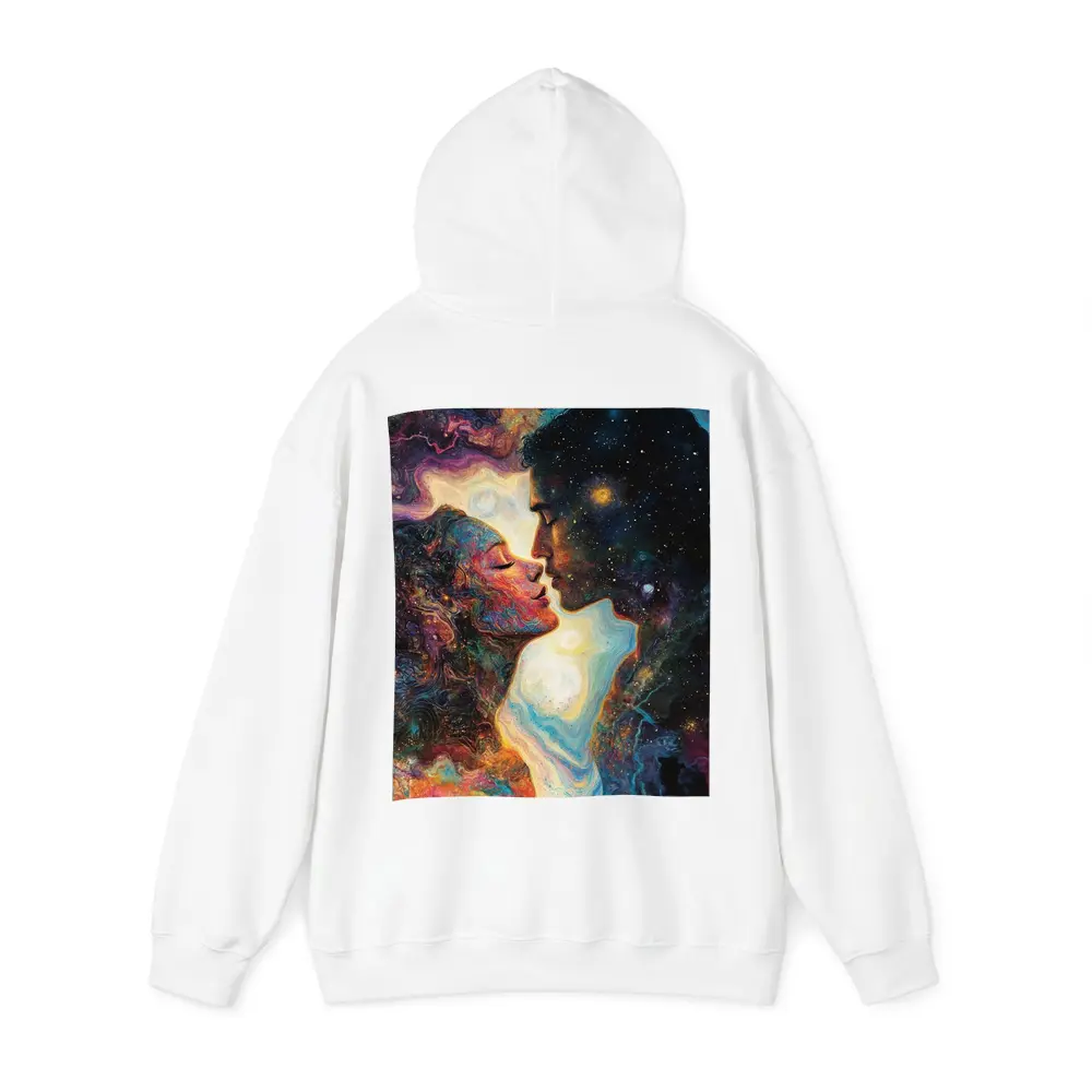 Cosmic Lovers Kiss Surreal Space Art – Hoodies