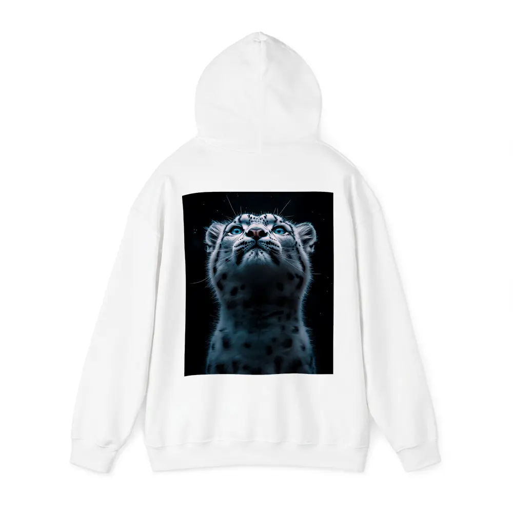 Snow Leopard Blue Eyes Dark Night Sky – Hoodies