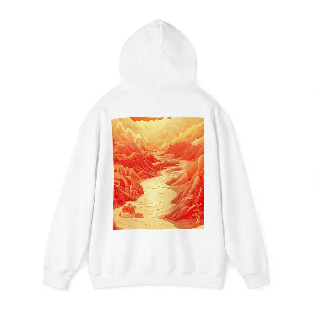 Red Mountain River Valley Chinese Art – Hoodies