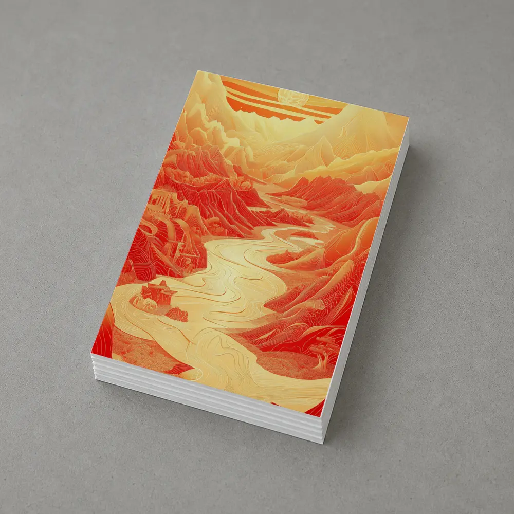 Red Mountain River Valley Chinese Art – Postcards