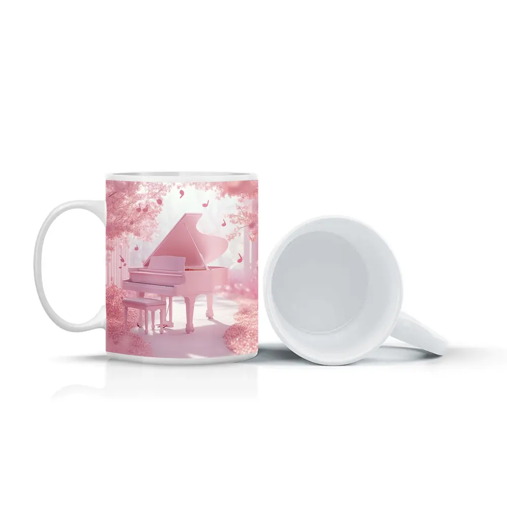 Pink Grand Piano Cherry Blossom Fantasy – Mugs