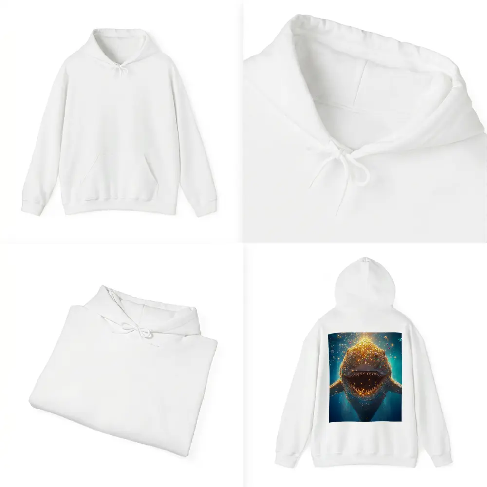 Glittering Shark With Gems Underwater Fantasy – Hoodies