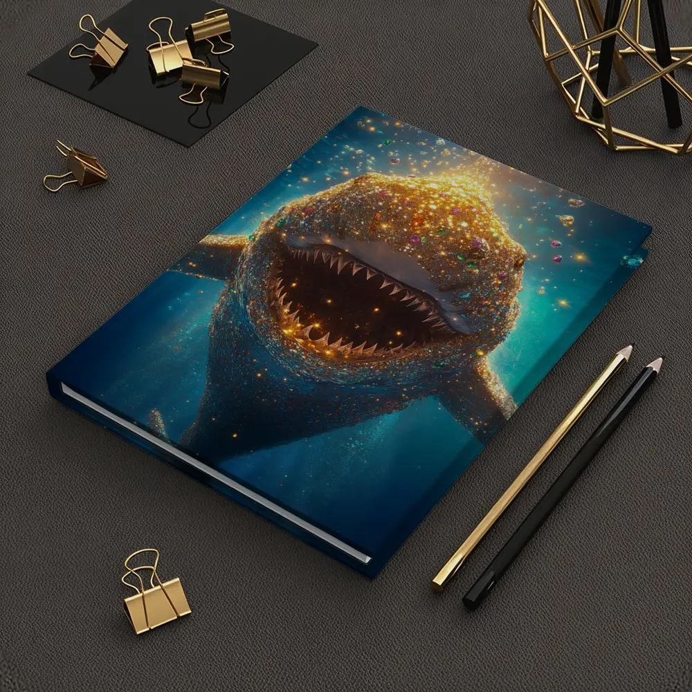 Glittering Shark With Gems Underwater Fantasy – Notebooks