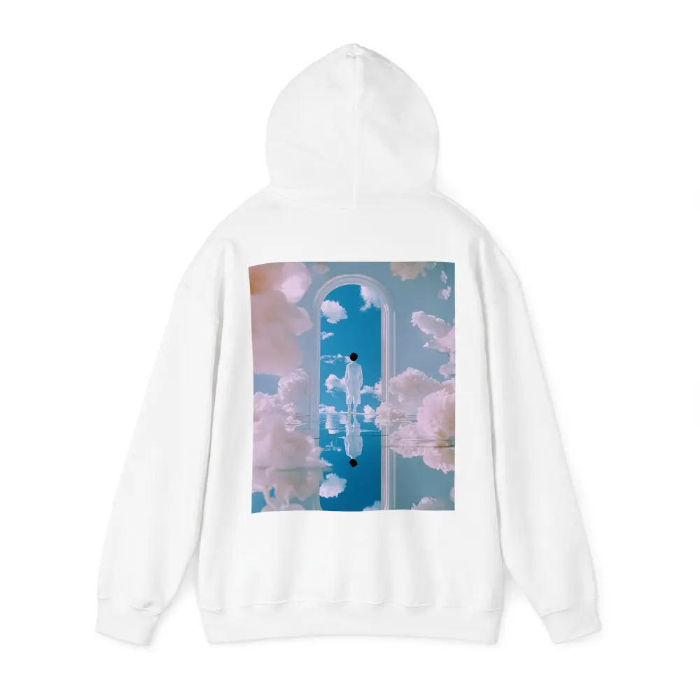 Figure Standing in Arch Surreal Sky – Hoodies