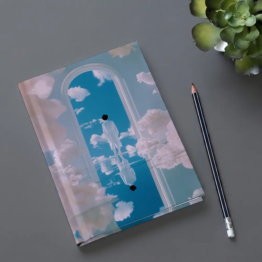 Figure Standing in Arch Surreal Sky – Notebooks