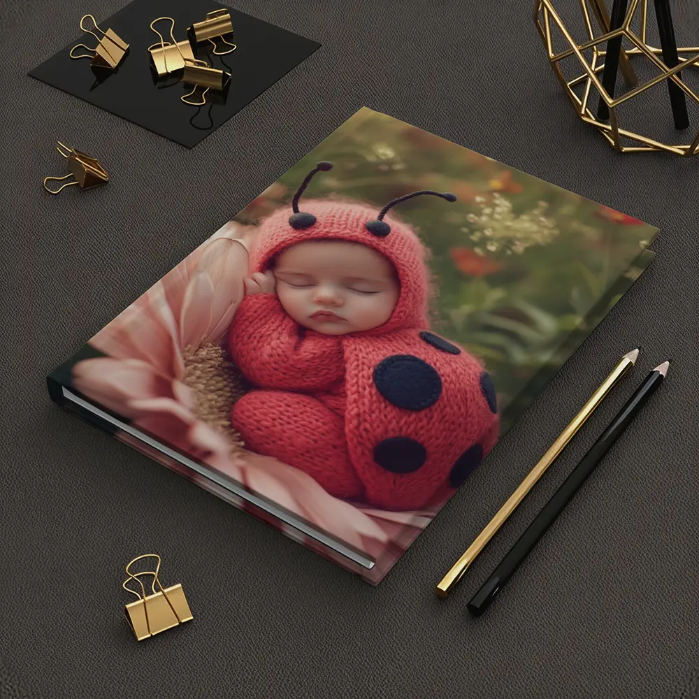 Sleeping Baby Ladybug Costume Flower Garden – Notebooks