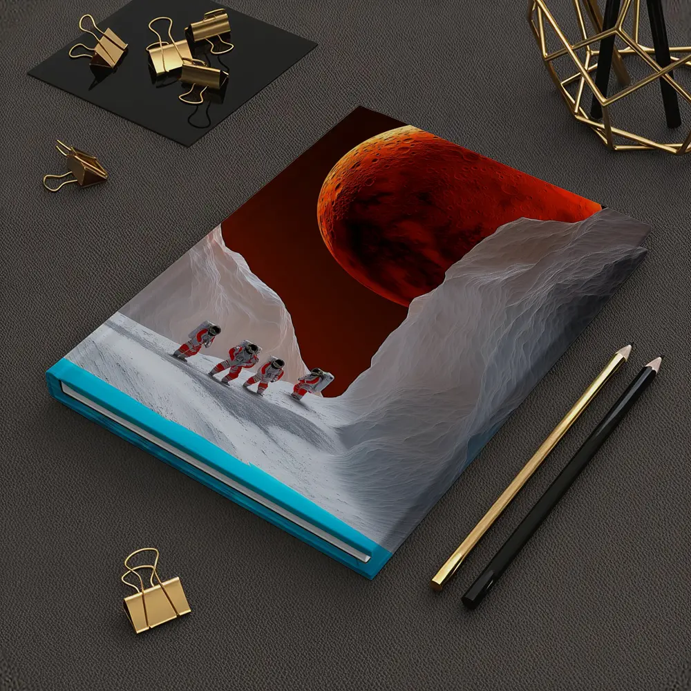Astronauts Walking On Alien Ice Planet – Notebooks