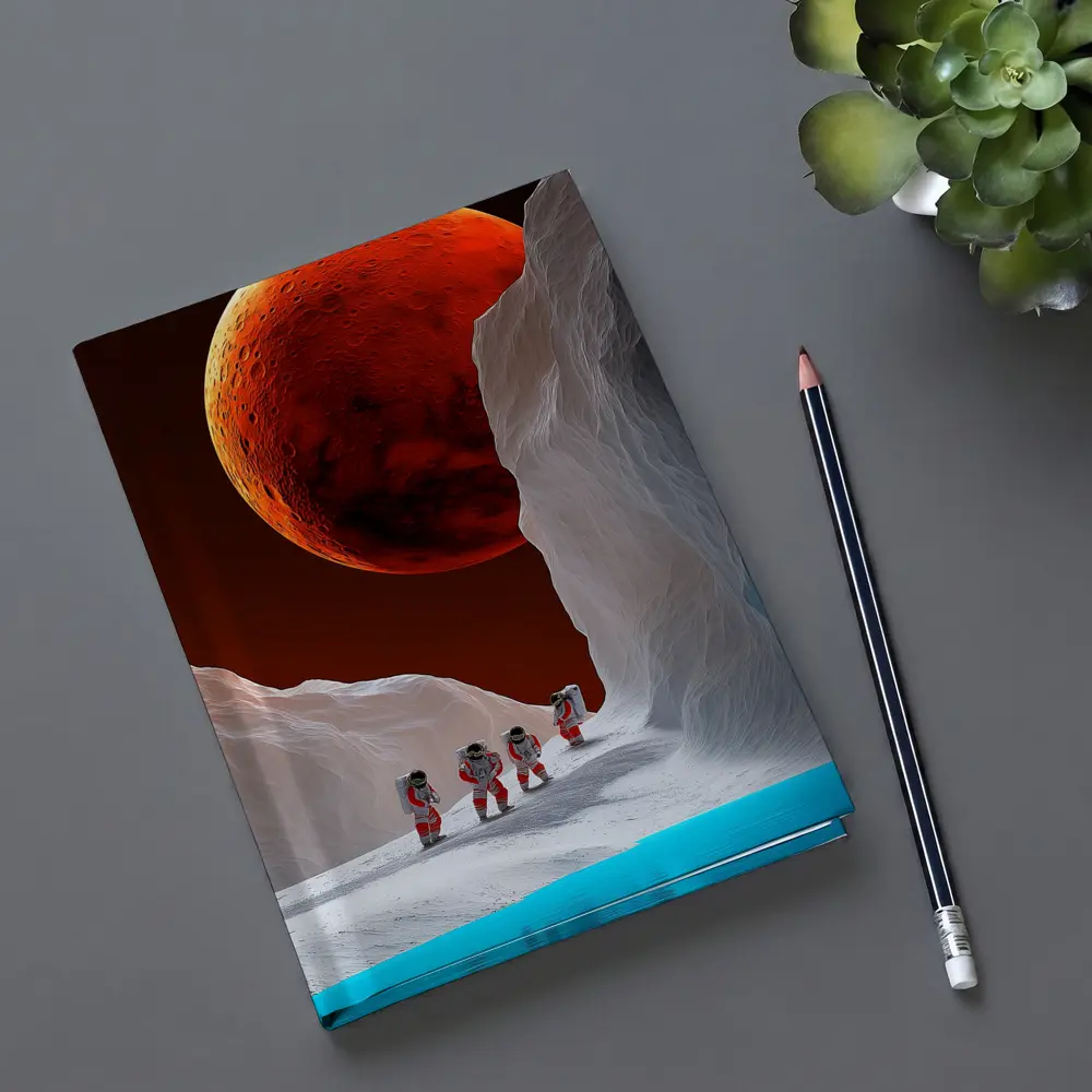 Astronauts Walking On Alien Ice Planet – Notebooks