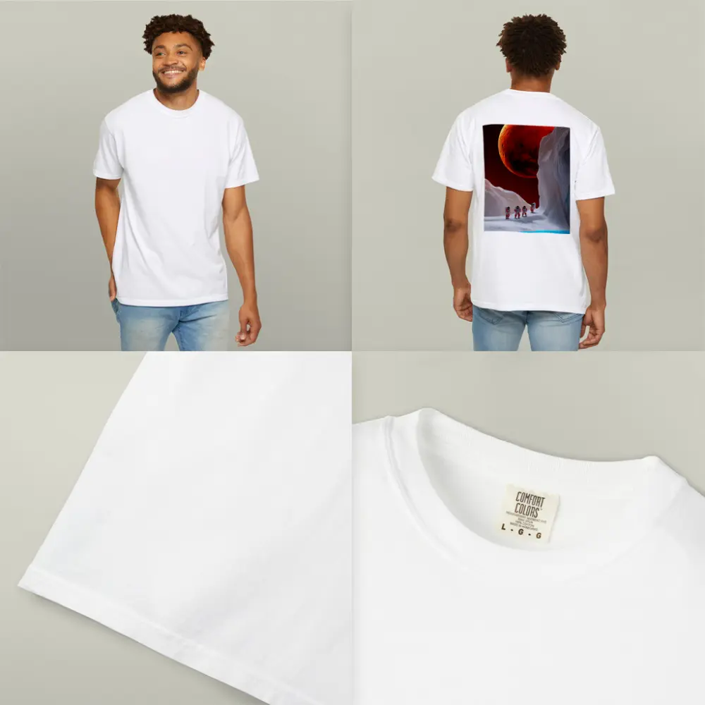 Astronauts Walking On Alien Ice Planet – T-Shirts