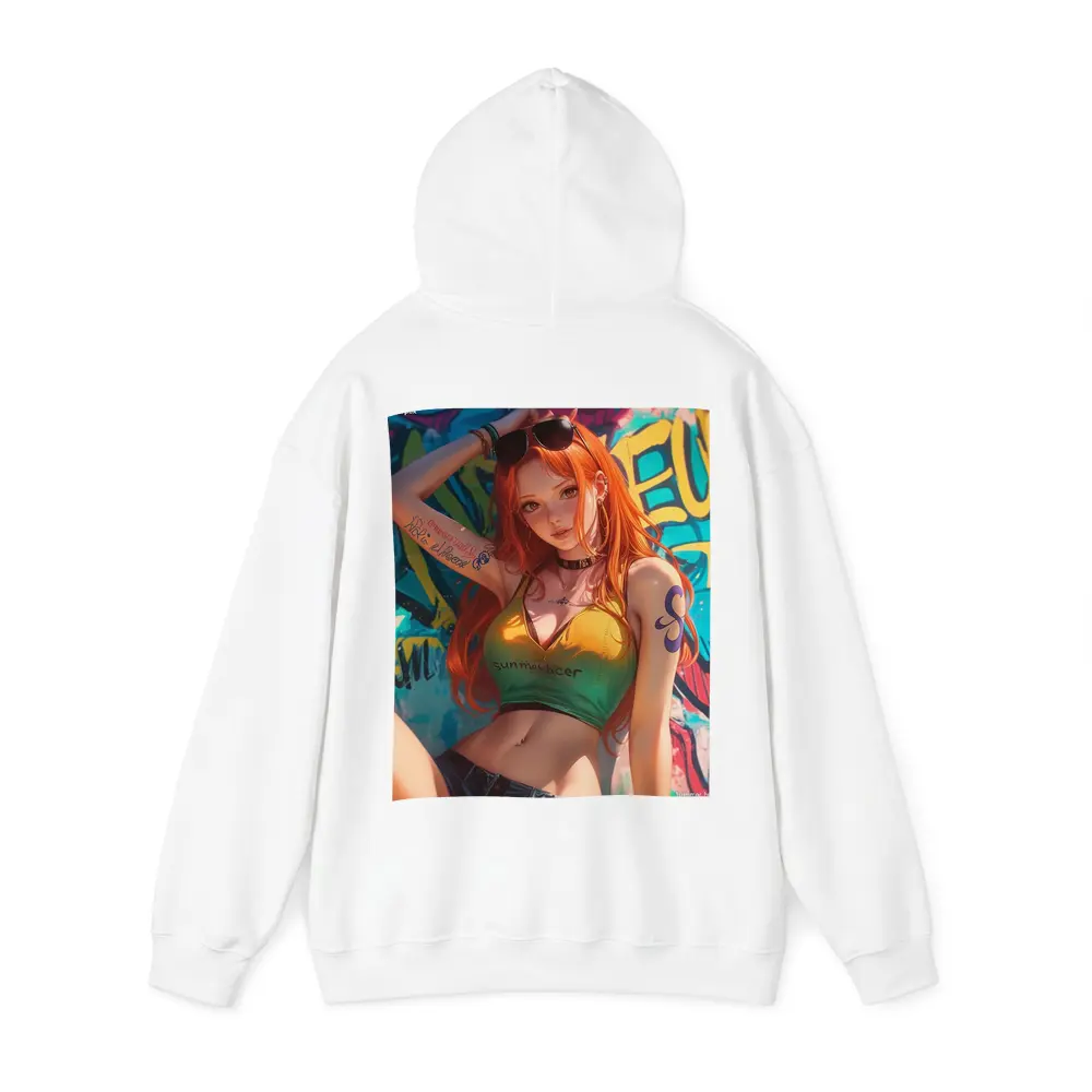Anime Girl Graffiti Wall Cyberpunk Summer – Hoodies