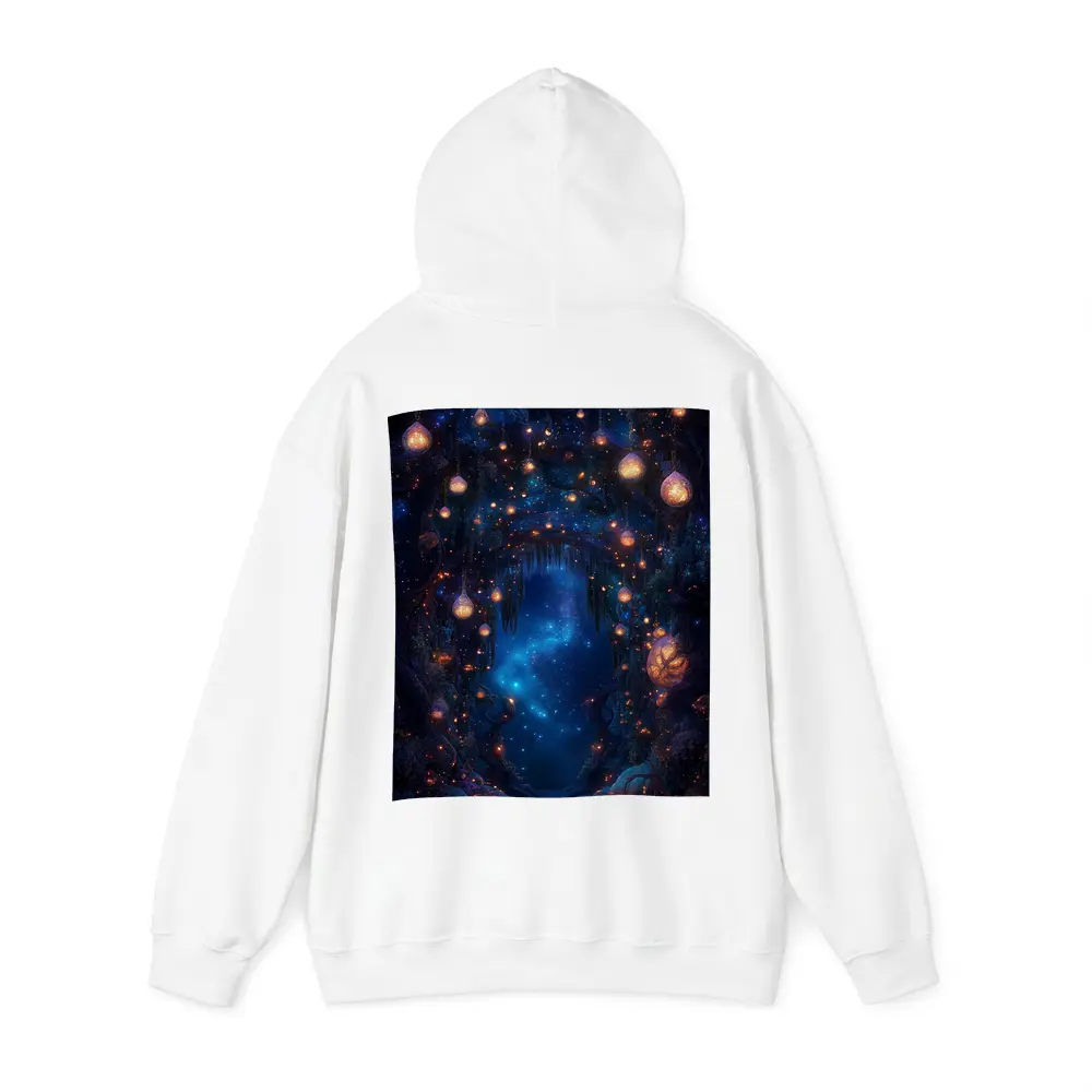 Fantasy Forest Arch Glowing Lanterns Night – Hoodies