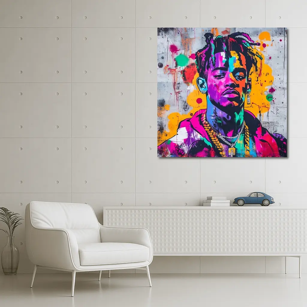 Colorful Hip Hop Portrait Graffiti Wall Art – Wall Art