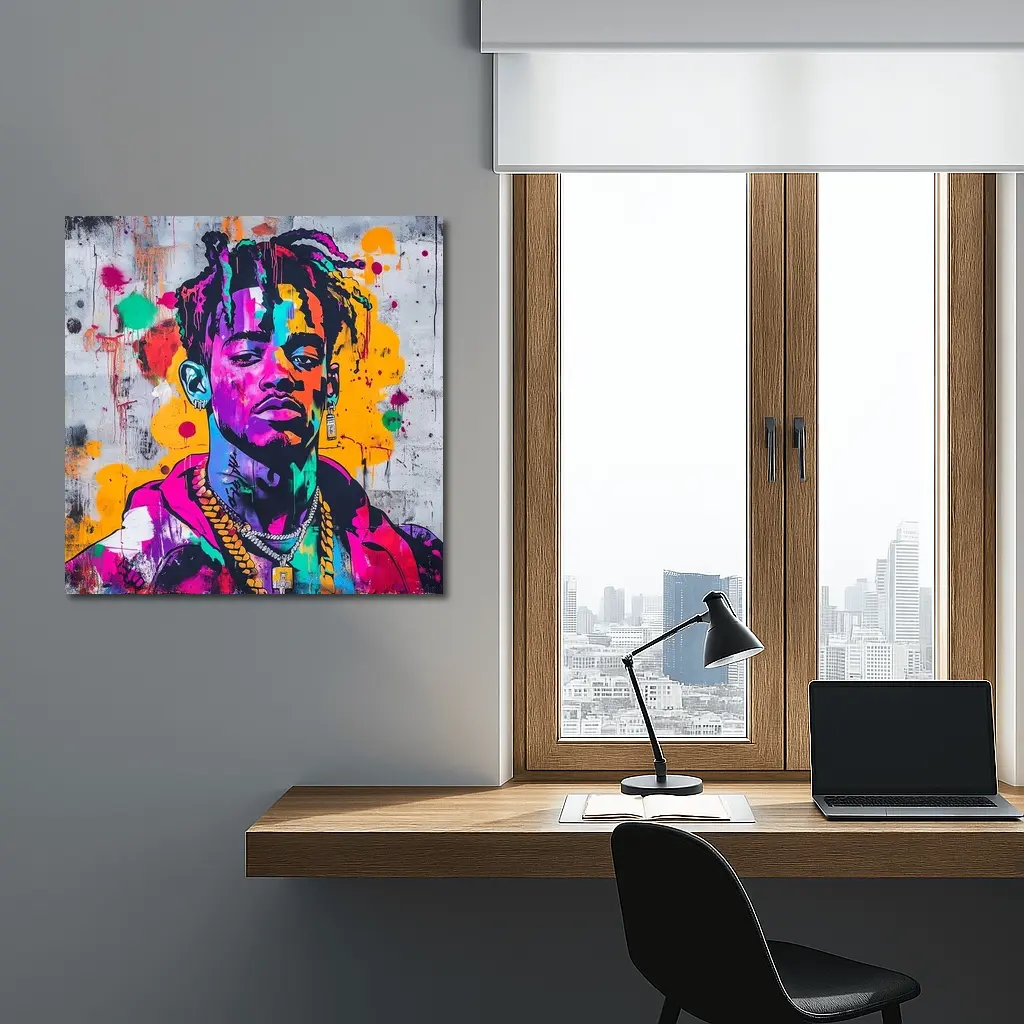 Colorful Hip Hop Portrait Graffiti Wall Art – Wall Art