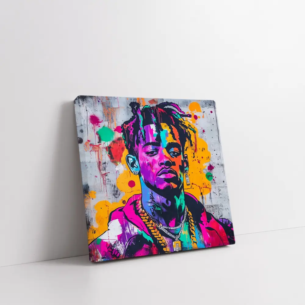 Colorful Hip Hop Portrait Graffiti Wall Art – Wall Art