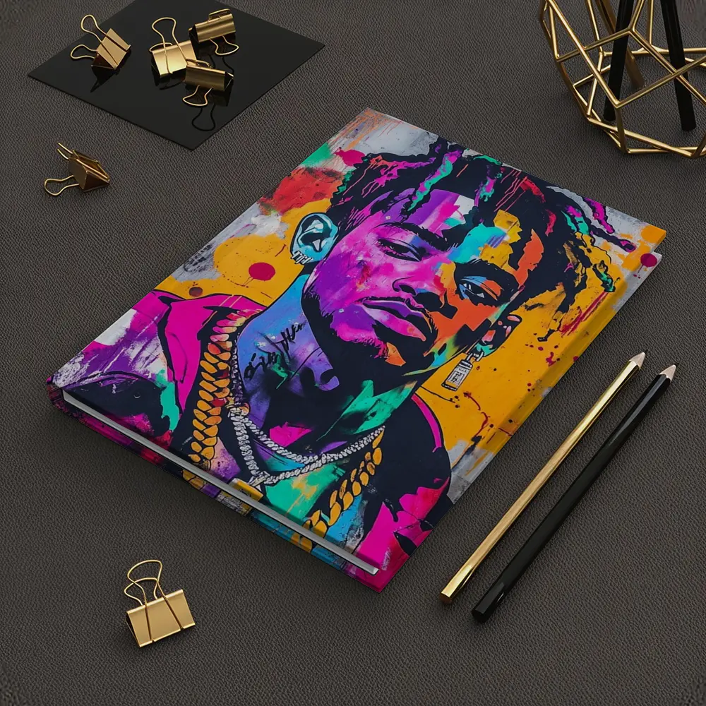 Colorful Hip Hop Portrait Graffiti Wall Art – Notebooks
