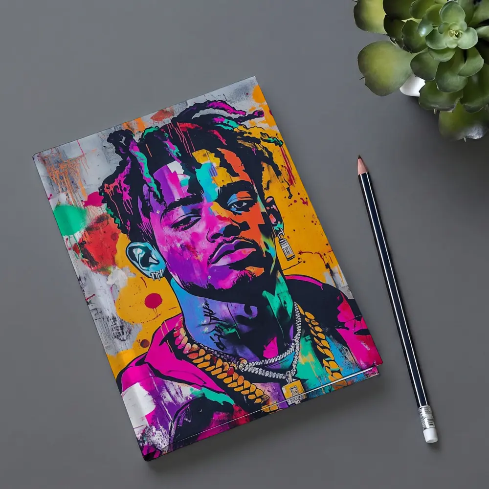 Colorful Hip Hop Portrait Graffiti Wall Art – Notebooks