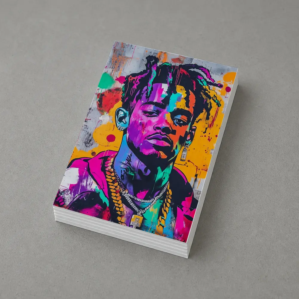 Colorful Hip Hop Portrait Graffiti Wall Art – Postcards