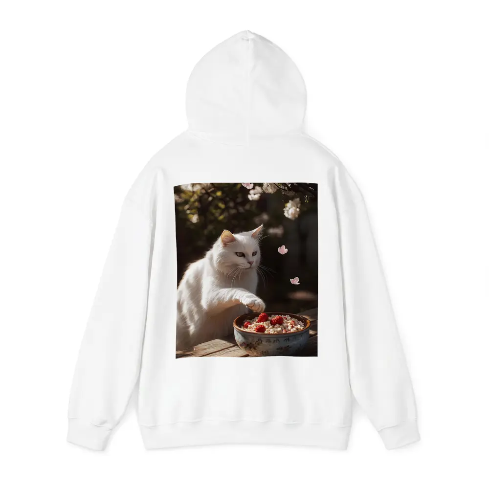 White Cat Cherry Blossoms Garden Bowl – Hoodies