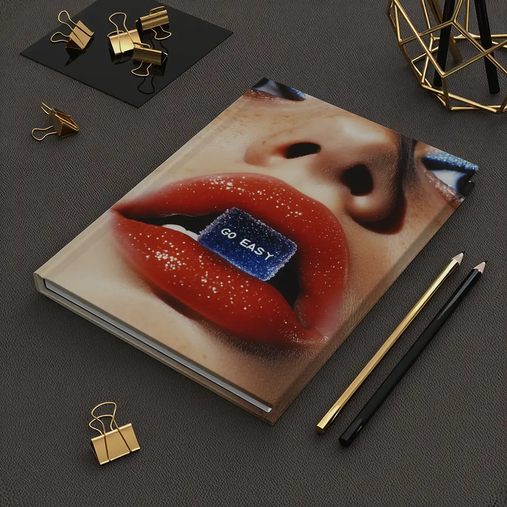 Go Easy Blue Gummy Lips Macro – Notebooks