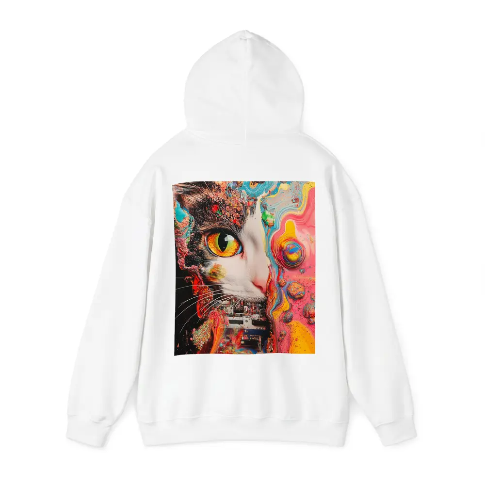 Tuxedo Cat Psychedelic Colorful Abstract Art – Hoodies
