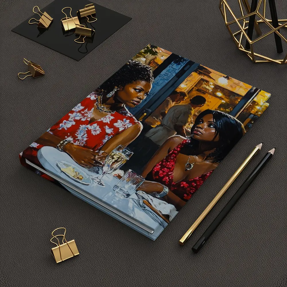 Two Women Dining at Night Restaurant – Notebooks