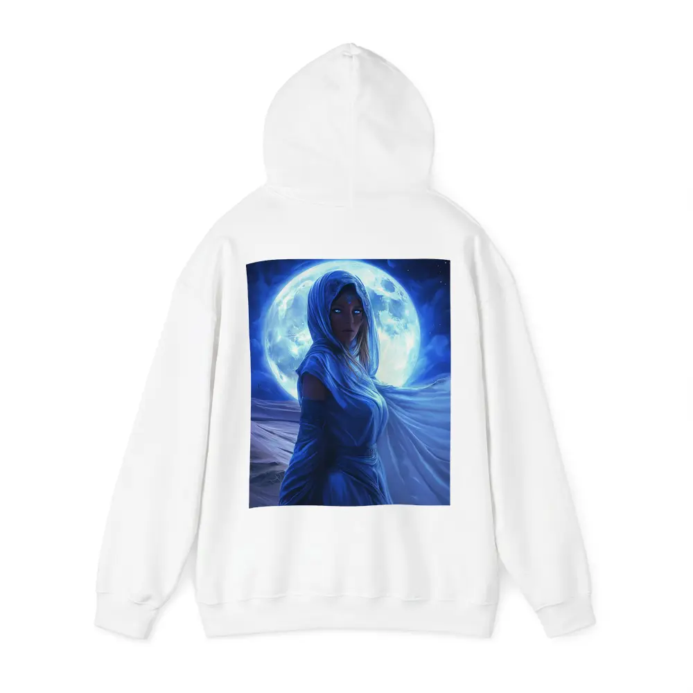 Fantasy Woman Blue Moon Desert Night Art – Hoodies