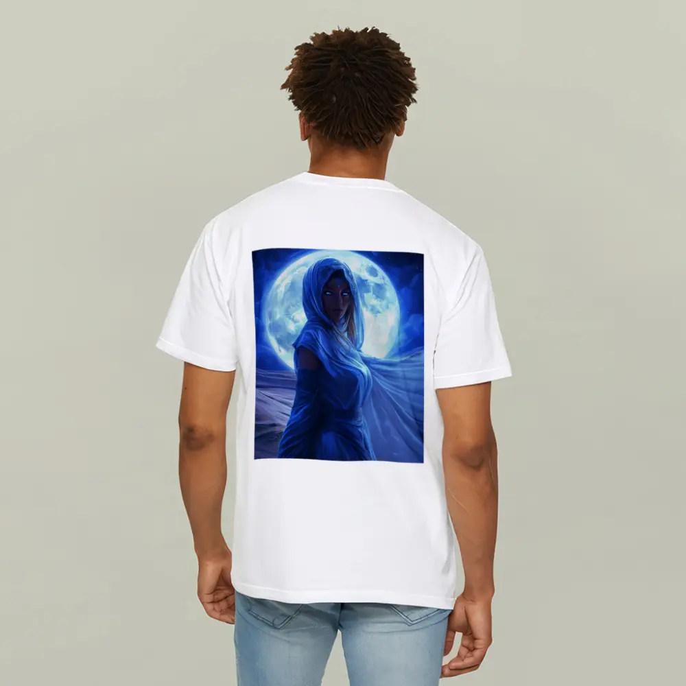 Fantasy Woman Blue Moon Desert Night Art – T-Shirts