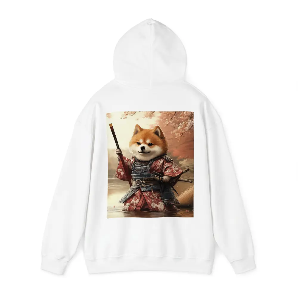 Shiba Inu Samurai Cherry Blossom Warrior Art – Hoodies
