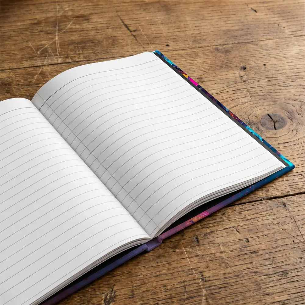 Neon Downhill Mountain Biker Cyberpunk Style – Notebooks