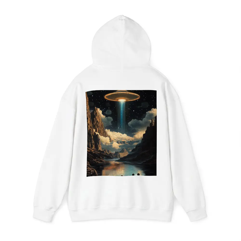UFO Abduction Beam Canyon Night Sky – Hoodies