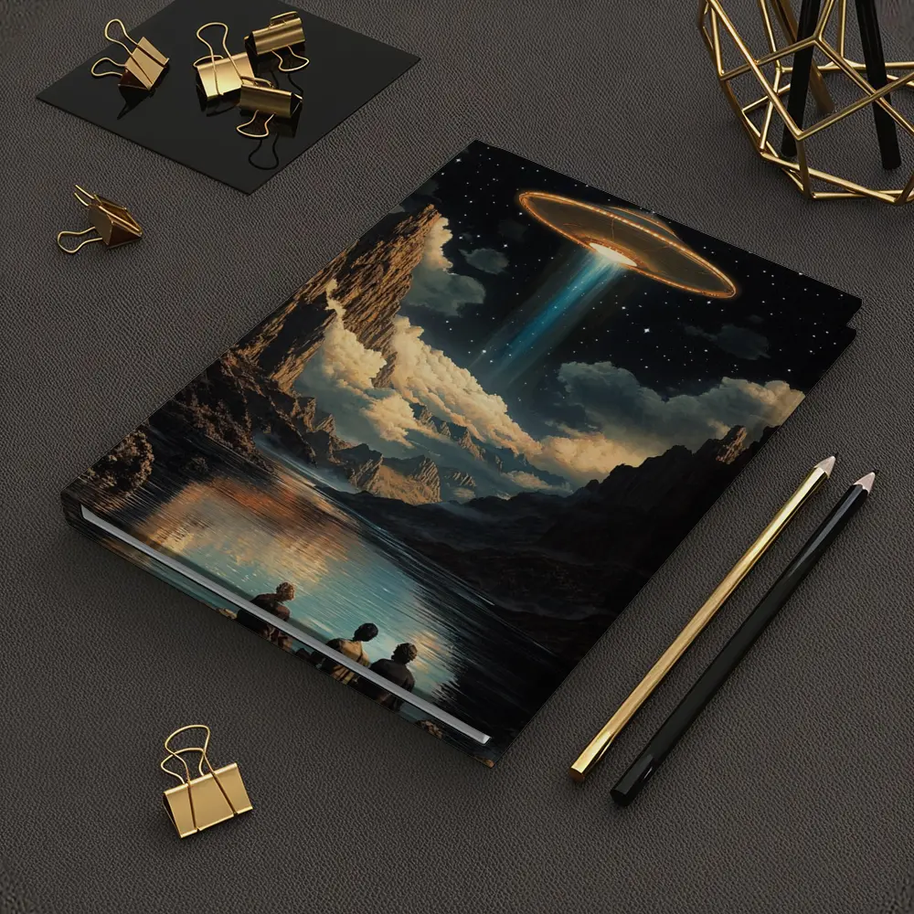 UFO Abduction Beam Canyon Night Sky – Notebooks