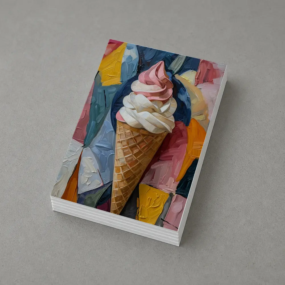 Soft Serve Ice Cream Cone Oil Painting – Postcards