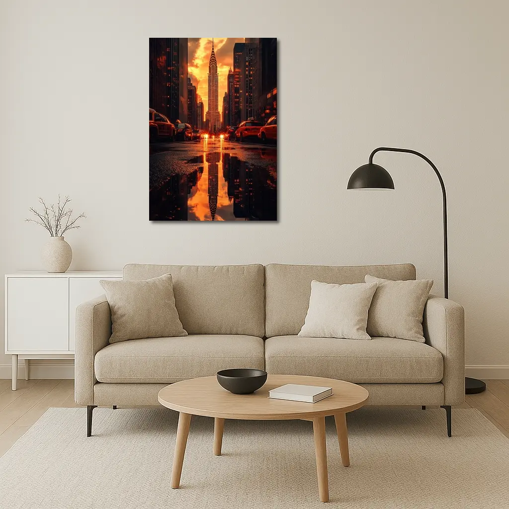 Chrysler Building New York Sunset Reflection – Wall Art