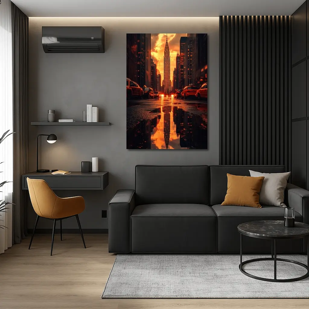 Chrysler Building New York Sunset Reflection – Wall Art