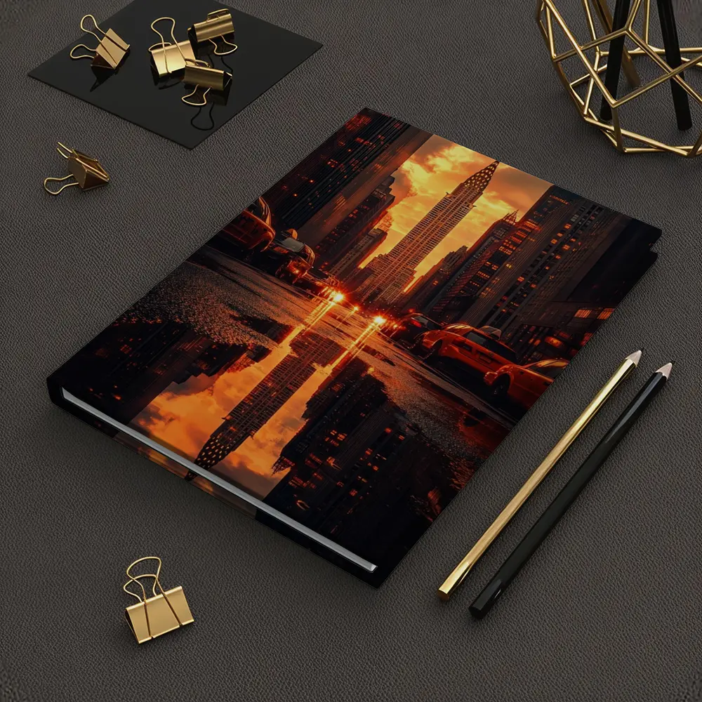 Chrysler Building New York Sunset Reflection – Notebooks