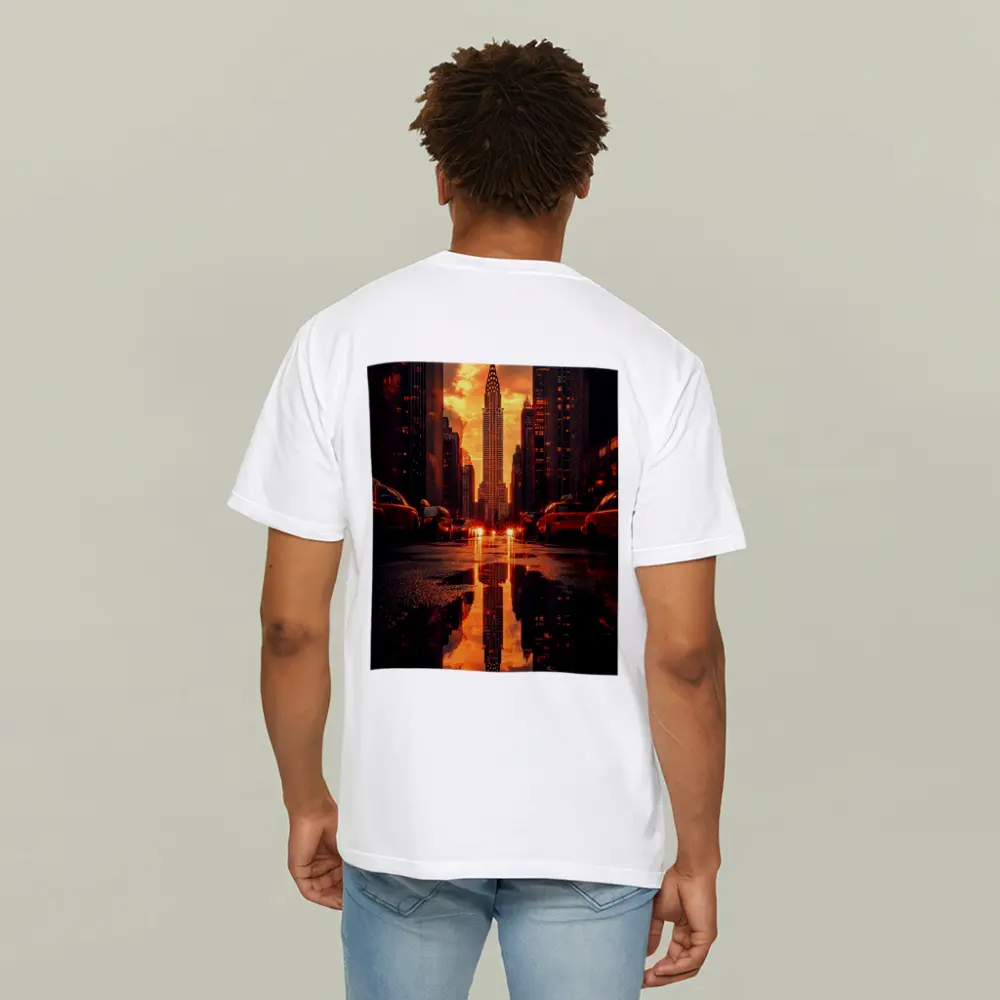 Chrysler Building New York Sunset Reflection – T-Shirts