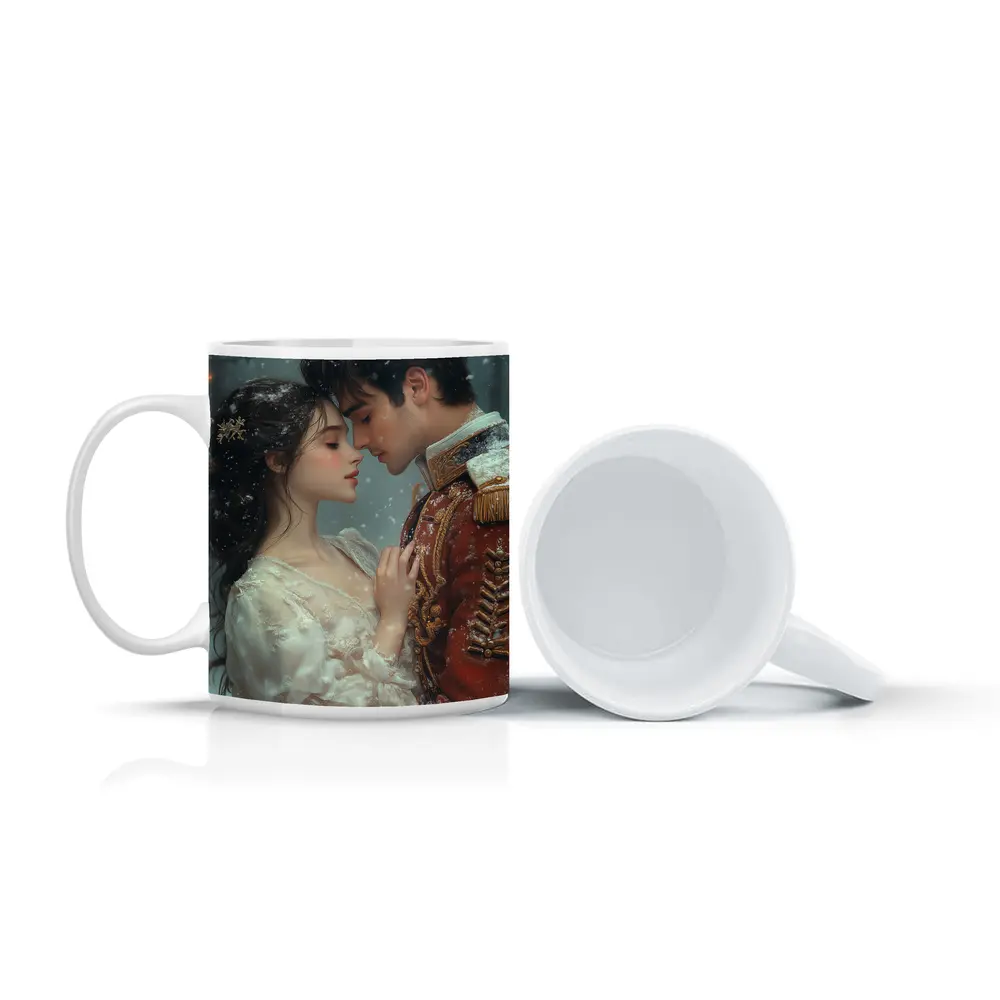 Romantic Couple Snow Winter Fantasy Art – Mugs
