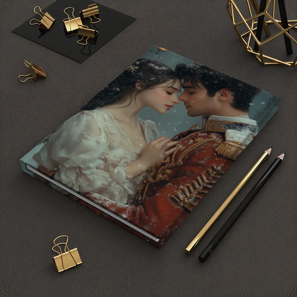 Romantic Couple Snow Winter Fantasy Art – Notebooks