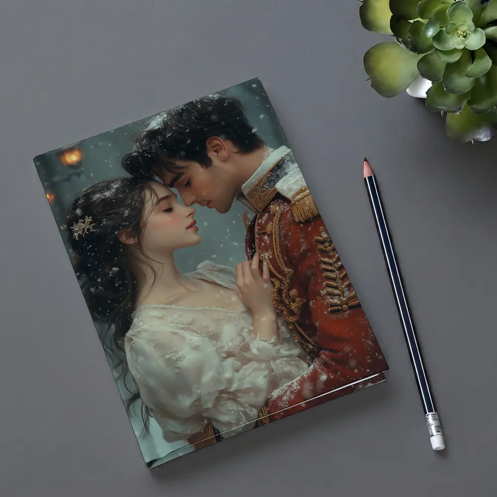 Romantic Couple Snow Winter Fantasy Art – Notebooks