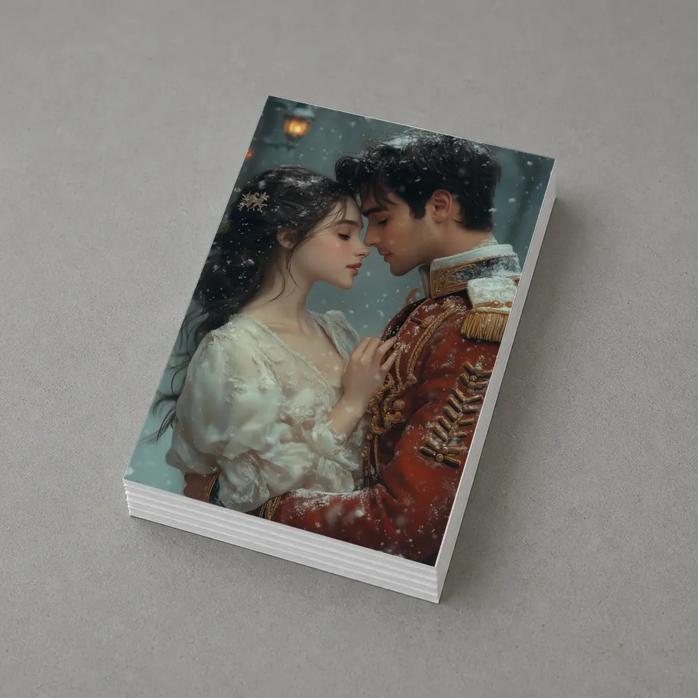 Romantic Couple Snow Winter Fantasy Art – Postcards