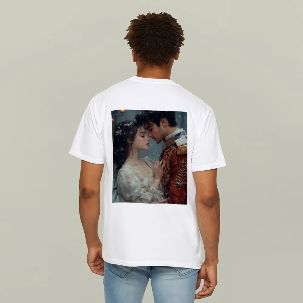 Romantic Couple Snow Winter Fantasy Art – T-Shirts