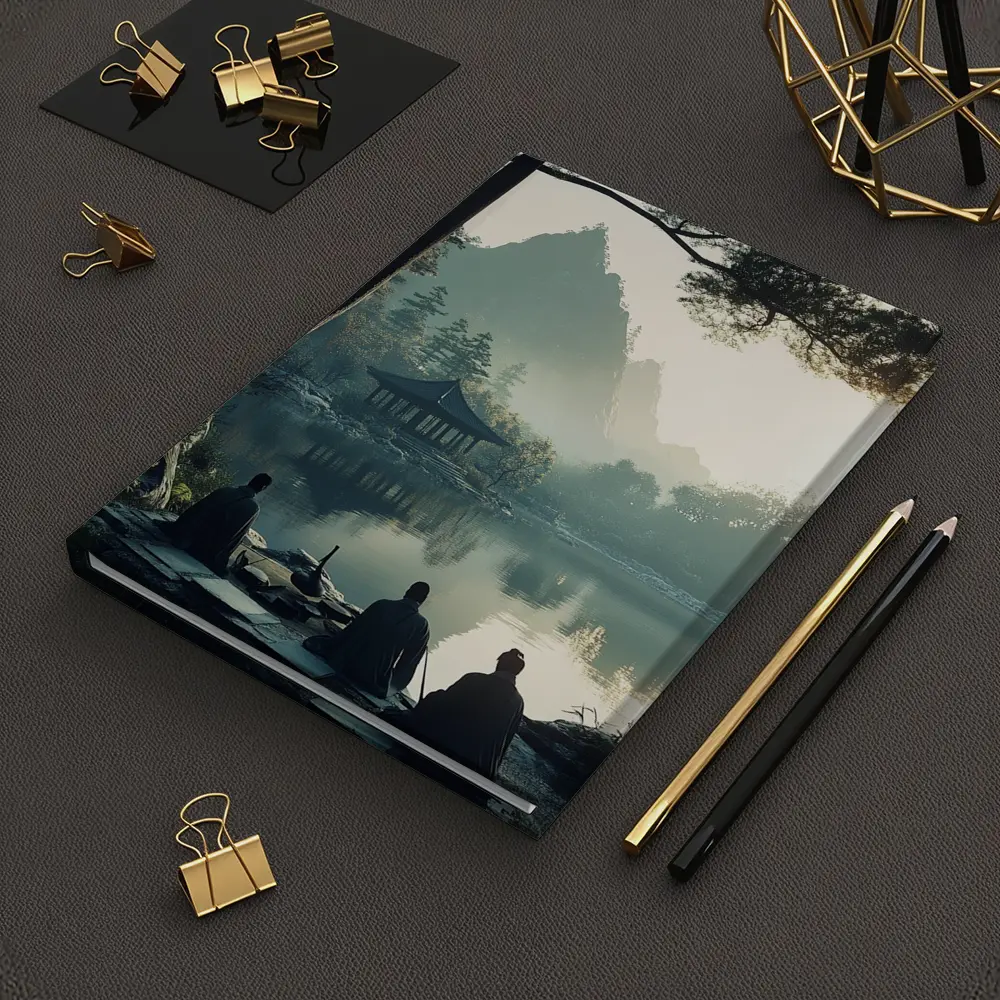 Scholars Resting by Misty Mountain Lake – Notebooks