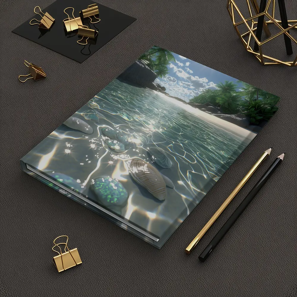 Tropical Beach Clear Water Shells Sunshine – Notebooks
