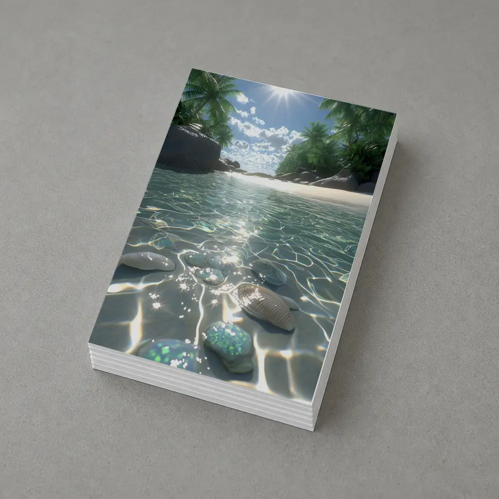 Tropical Beach Clear Water Shells Sunshine – Postcards