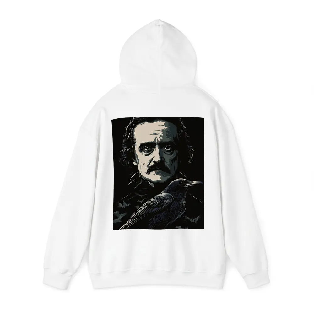 Edgar Allan Poe Dark Portrait With Raven – Hoodies